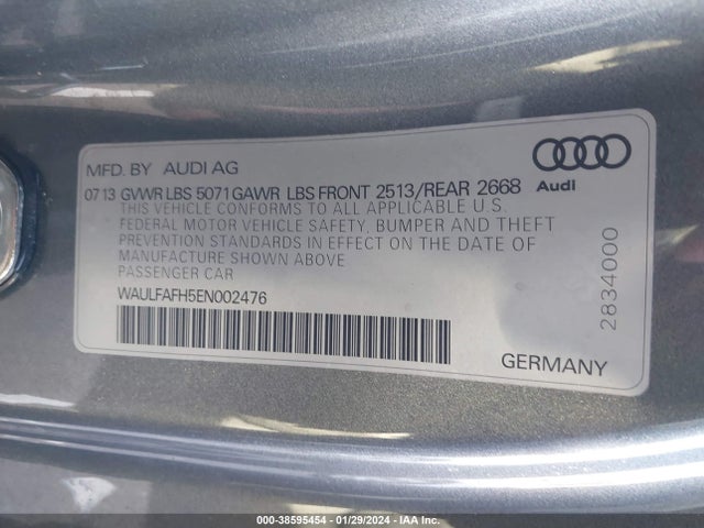 WAULFAFH5EN002476 Audi A5 2.0t Premium