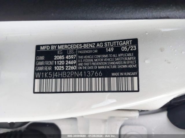 W1K5J4HB2PN413766 Mercedes-Benz Cla 250 Coupe 4matic