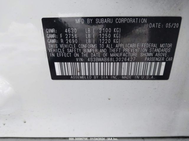 4S3BWAB68L3026427 Subaru Legacy