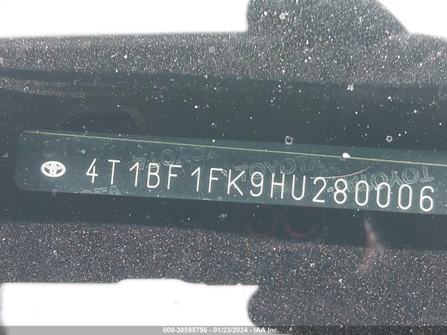 Toyota CAMRY SE 2017 4T1BF1FK9HU280006 Image 9