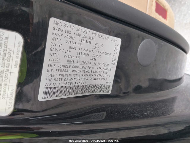 2008 PORSCHE CAYENNE WP1AB29P78LA45231 Photo 8