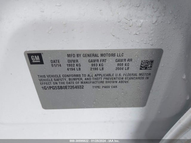 Chevrolet CRUZE LTZ 2014 1G1PG5SB0E7264932 Image 9