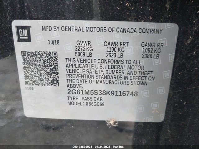 Cadillac XTS LUXURY 2019 2G61M5S38K9116748 Image 9
