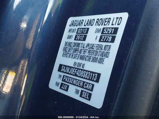 2013 JAGUAR XF SAJWJ0EF4D8S83113 Photo 8