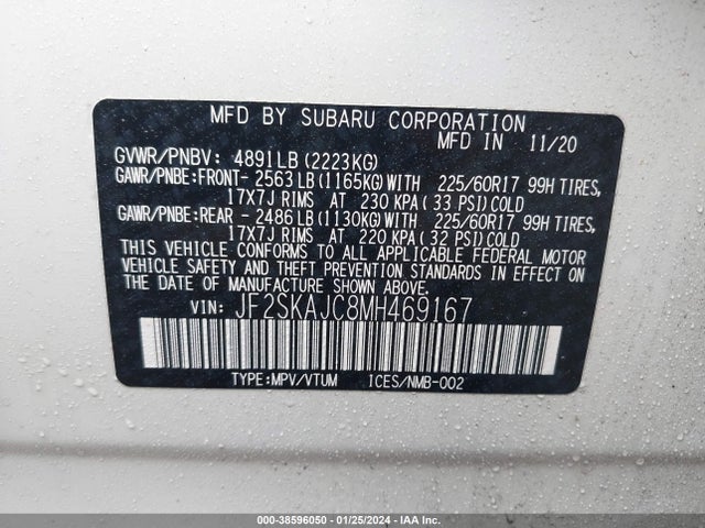 Subaru Forester Premium 2021 JF2SKAJC8MH469167 Image 9