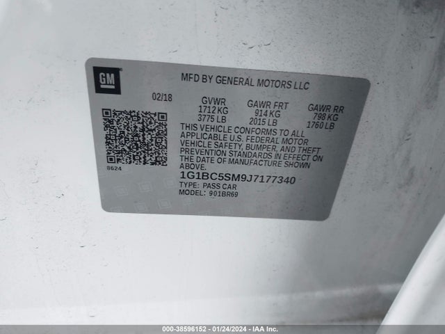 Chevrolet Cruze Ls Auto 2018 1G1BC5SM9J7177340 Image 9