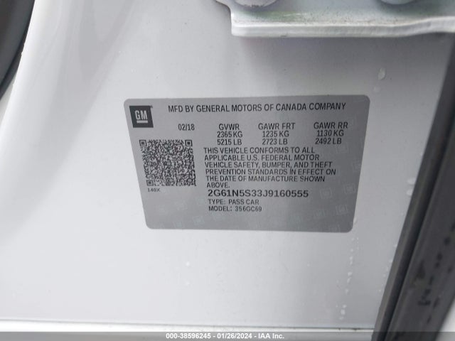 2G61N5S33J9160555 Cadillac XTS LUXURY