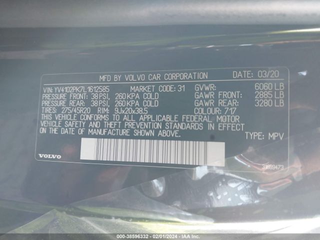 YV4102PK7L1612585 Volvo Xc90 T5 Momentum 7 Passenger