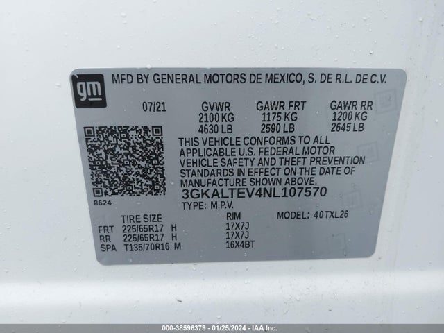 GMC Terrain Awd Sle 2022 3GKALTEV4NL107570 Image 9
