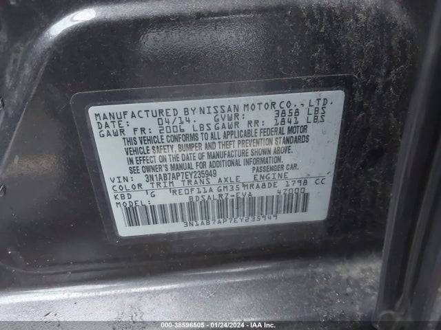 Nissan SENTRA SR 2014 3N1AB7AP7EY235949 Image 9