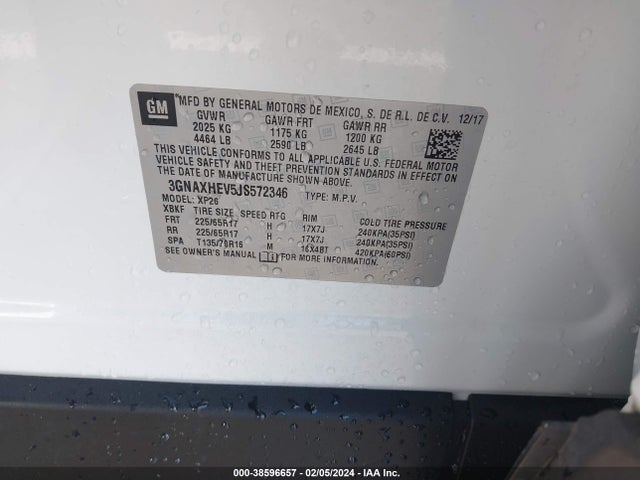 Chevrolet EQUINOX LS 2018 3GNAXHEV5JS572346 Image 9