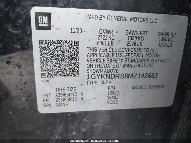 1GYKNDRS8MZ142663 Cadillac Xt5 Awd Premium Luxury