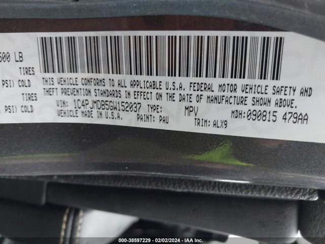 Jeep Cherokee Limited 2016 1C4PJMDB5GW152037 Image 9