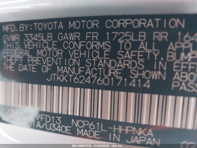 2006 SCION XA VIN: JTKKT624760171414