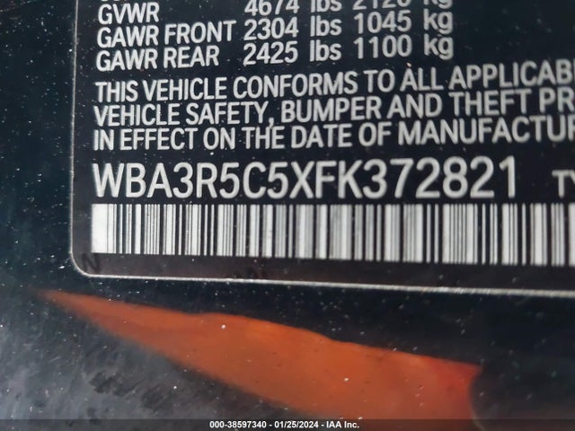WBA3R5C5XFK372821 BMW 435i Xdrive