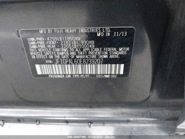 Subaru Impreza 2014 JF1GPAL60E8239207 Image 21