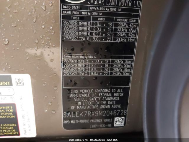 SALEK7RX9M2046728 Land Rover Defender 110 Standard