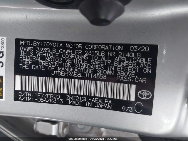 Toyota COROLLA LE 2020 JTDEPRAE8LJ114858 Image 9