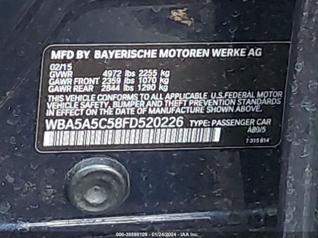 WBA5A5C58FD520226 BMW 528I