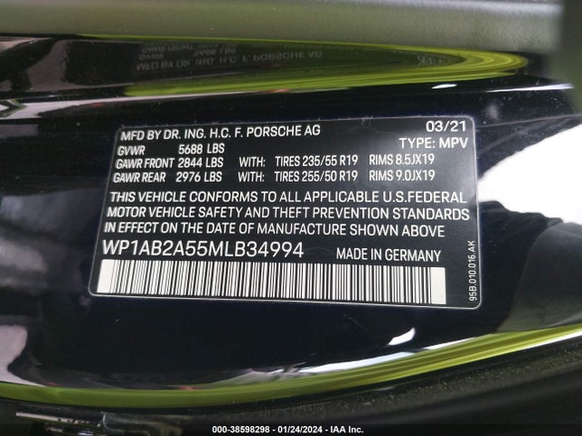 2021 PORSCHE MACAN WP1AB2A55MLB34994 Photo 8