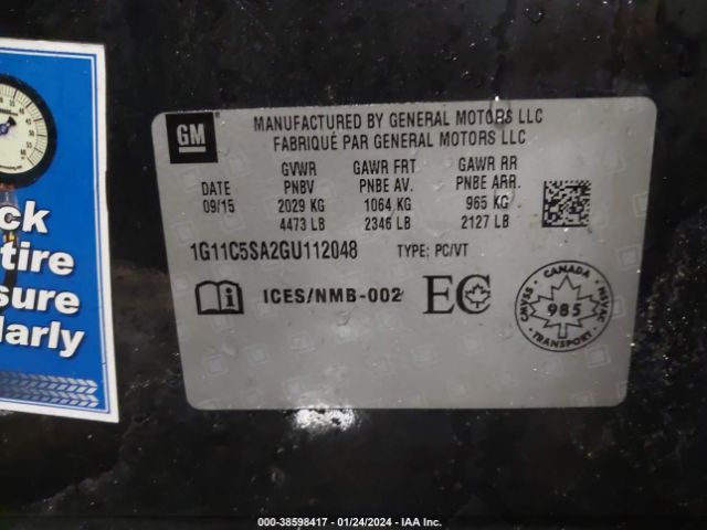 1G11C5SA2GU112048 Chevrolet Malibu Limited Lt
