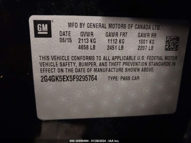 2G4GK5EX5F9295764 Buick Regal Turbo