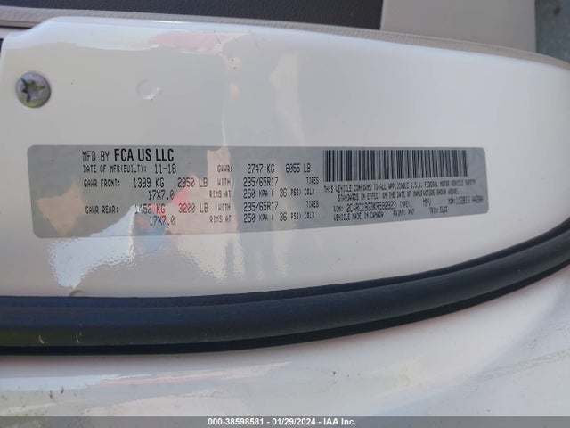 Chrysler Pacifica Touring L 2019 2C4RC1BG3KR592923 Image 9