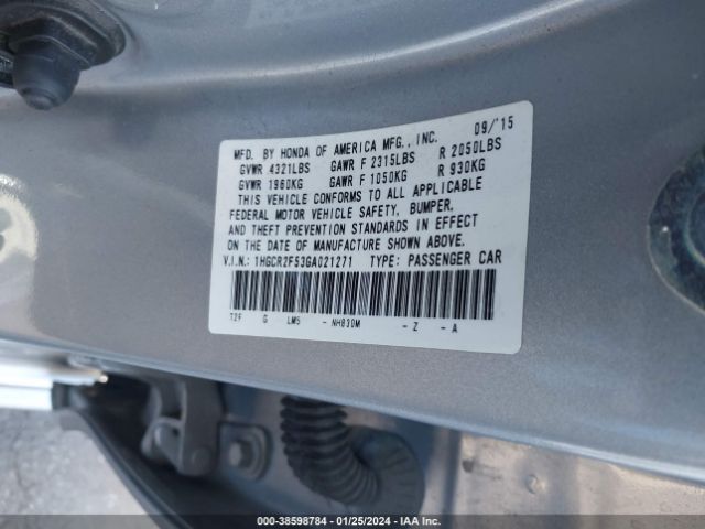 1HGCR2F53GA021271 Honda Accord Sport