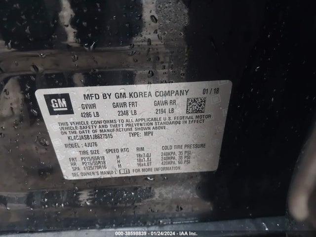 KL4CJASB1JB627515 Buick Encore Preferred
