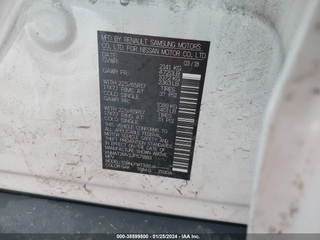 Nissan ROGUE S 2018 KNMAT2MV2JP571883 Image 9