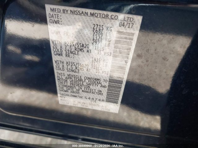 5N1DL0MM7HC544748 Infiniti QX60