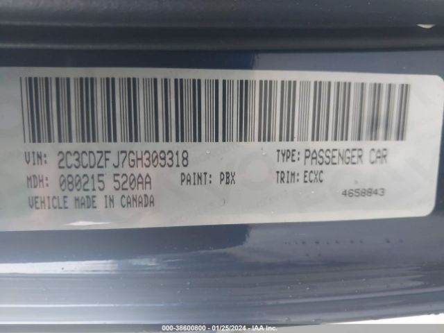 2016 DODGE CHALLENGER 2C3CDZFJ7GH309318 Photo 8