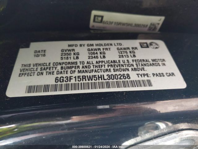 Chevrolet SS 2017 6G3F15RW5HL300268 Image 9