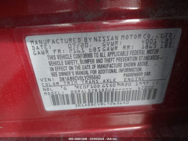2020 NISSAN SENTRA 3N1AB8CV8LY265640 Photo 8