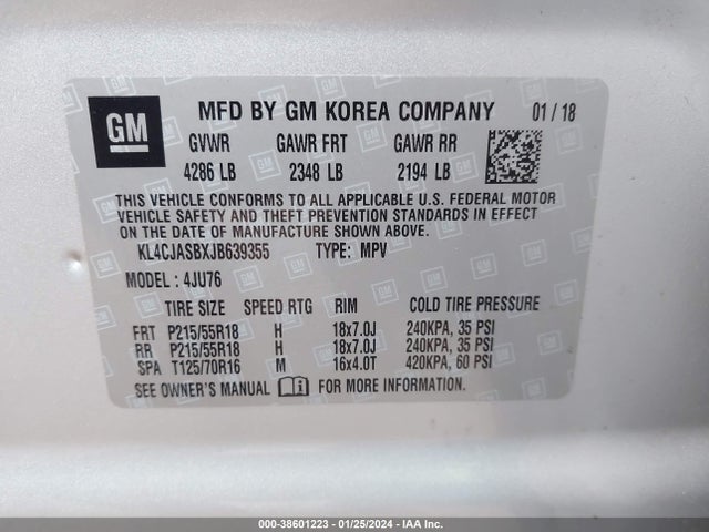 Buick Encore Preferred 2018 KL4CJASBXJB639355 Image 9