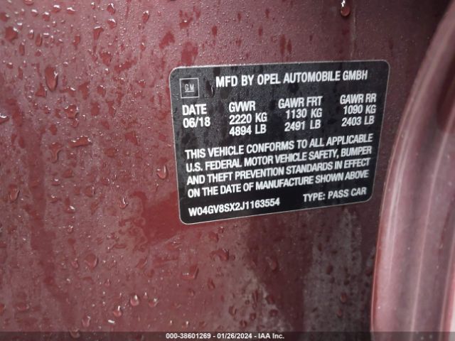 W04GV8SX2J1163554 Buick Regal Tourx Essence