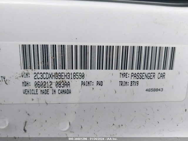 Dodge Charger Sxt 2014 2C3CDXHG9EH318590 Image 9