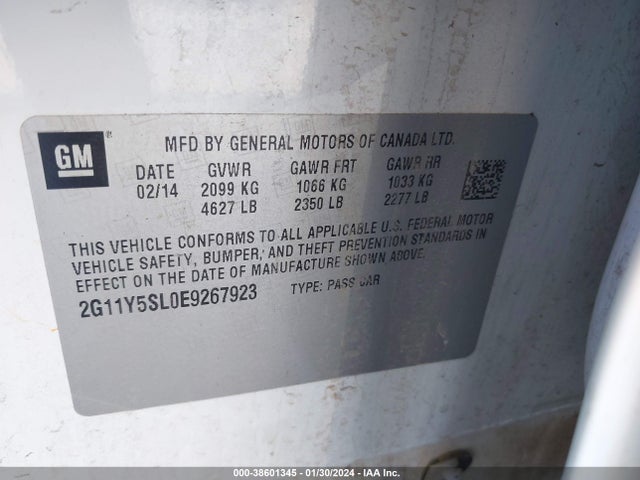 Chevrolet Impala 1ls 2014 2G11Y5SL0E9267923 Image 9