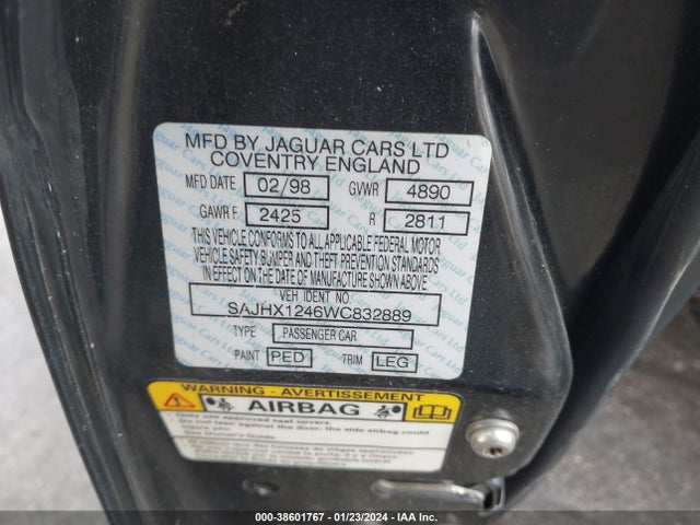 1998 JAGUAR XJ8 SAJHX1246WC832889 Photo 8