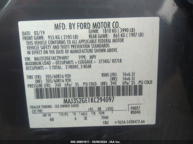 Ford Ecosport Se 2019 MAJ3S2GE1KC294097 Image 9