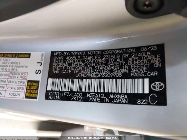 Toyota Corolla Xse 2023 JTNC4MBE2P3209908 Image 9