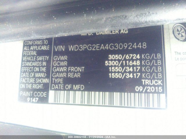 WD3PG2EA4G3092448 Mercedes-Benz Metris