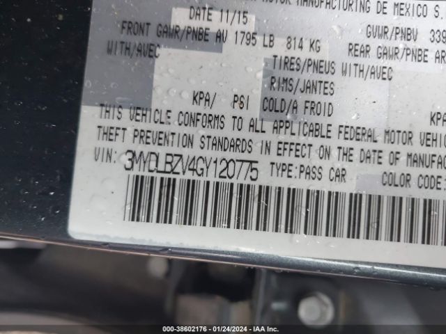 3MYDLBZV4GY120775 Scion IA