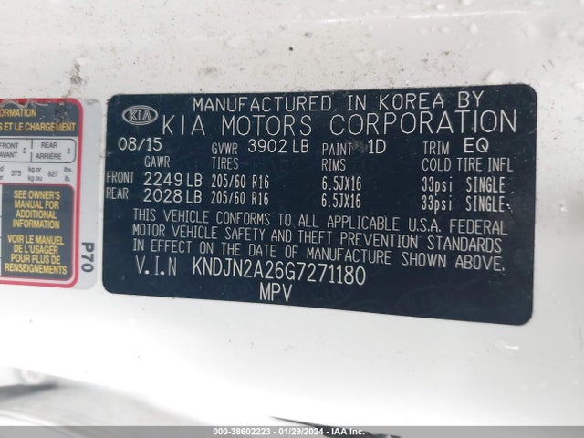 KIA Soul 2016 KNDJN2A26G7271180 Image 9