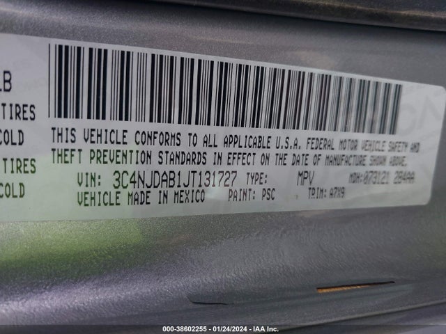 Jeep Compass Sport 4x4 2018 3C4NJDAB1JT131727 Image 9