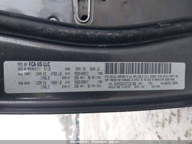 Dodge JOURNEY SE 2016 3C4PDDAG7GT221386 Image 9