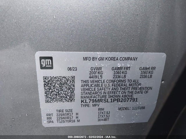 Chevrolet Trailblazer Awd Lt 2023 KL79MRSL1PB207791 Image 9