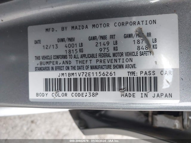 Mazda Mazda3 I Touring 2014 JM1BM1V72E1156261 Image 9