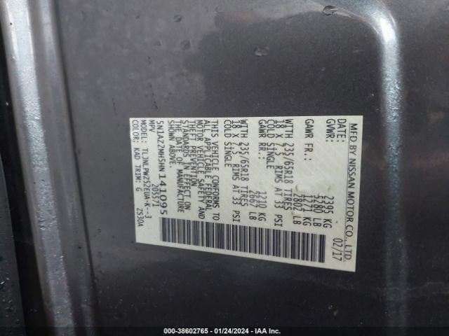 5N1AZ2MH5HN141095 Nissan MURANO S