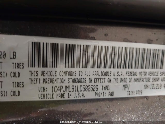 1C4PJMLB1LD582526 Jeep Cherokee Latitude Plus 4x4